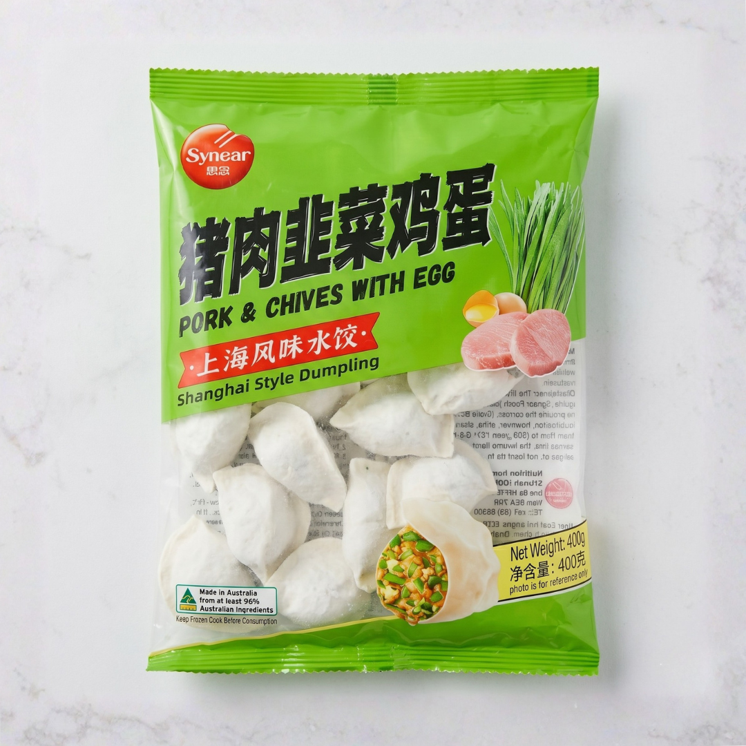 상하이 만두 돼지고기 & 부추, 계란 400G(SHANGHAI DUMPLING PORK & CHIVES, EGG)