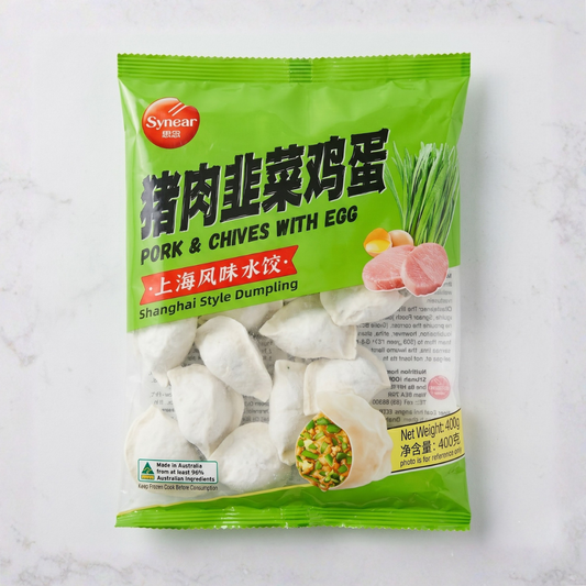 상하이 만두 돼지고기 & 부추, 계란 400G(SHANGHAI DUMPLING PORK & CHIVES, EGG)
