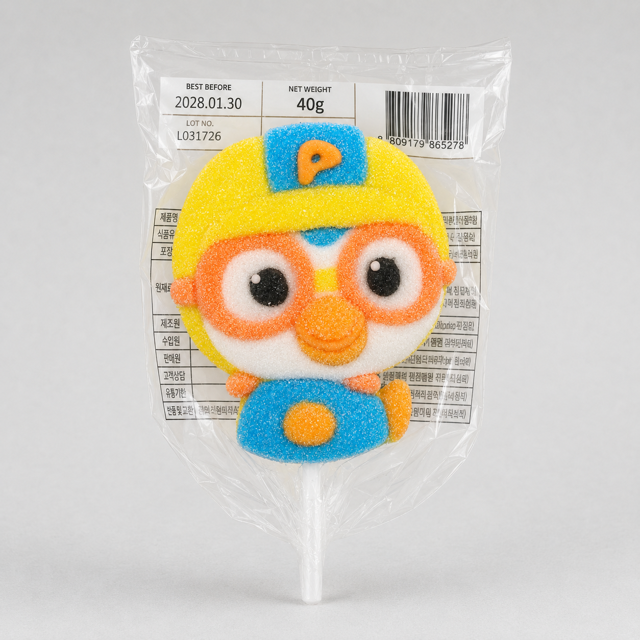 뽀로로 마쉬멜로우 롤리팝 40G(PORORO MARSHMALLOW LOLLIPOP 40G)