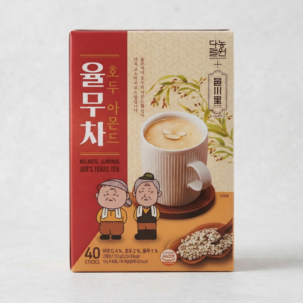 다농원 호두 아몬드 율무차 40P(DNW Walnuts, Almonds Job's Tears Tea 40P) – HanGaWee
