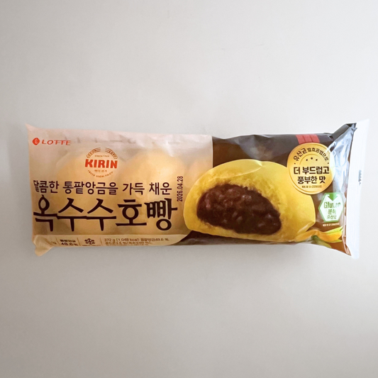 롯데 기린 옥수수호빵 4P(LT Corn Red Bean Bun 372G)