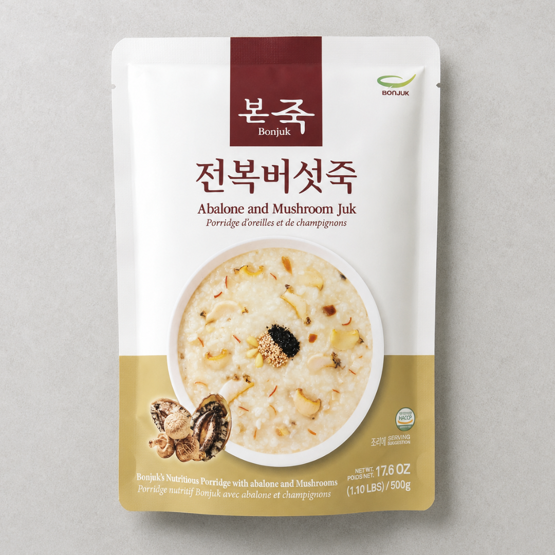 본죽 전복버섯죽 500G(BONJUK ABALONE AND MUSHROOM PORRIDGE 500G)