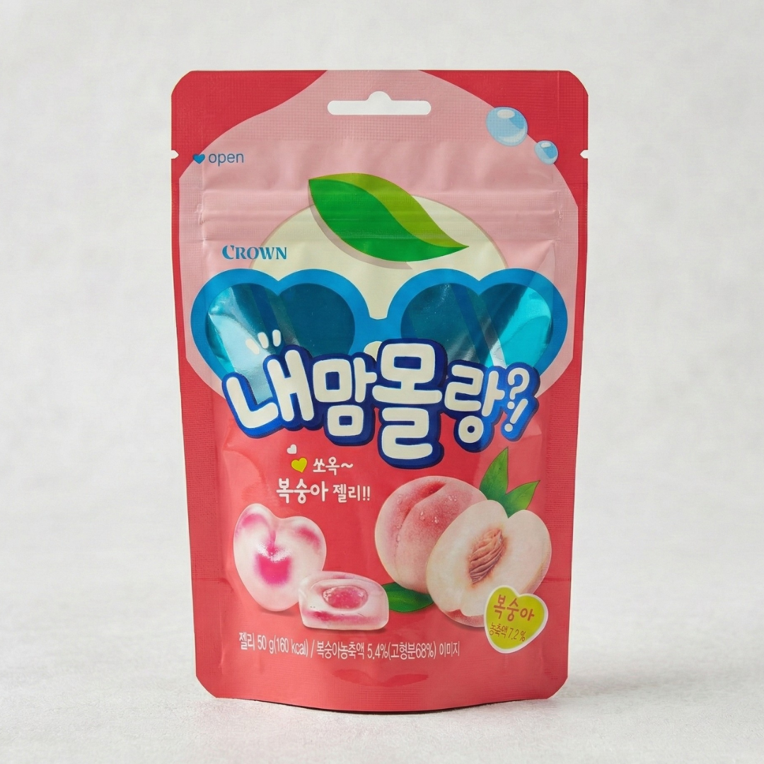 크라운 내맘몰랑 복숭아 50g(皇冠桃果冻50g)