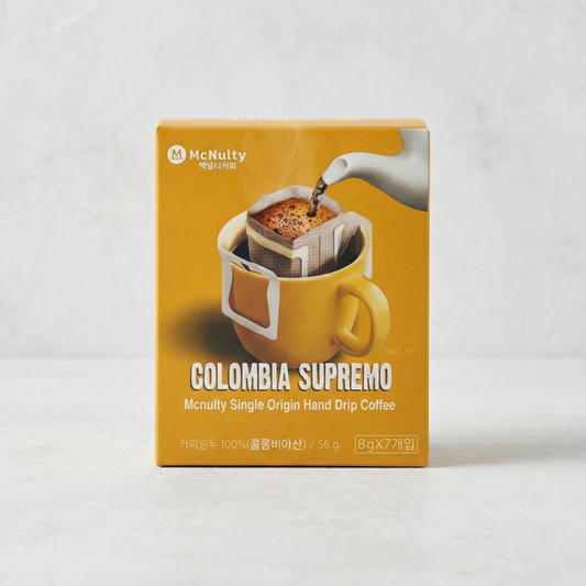 맥널티 드립커피 콜롬비안 수프리모 56G(8G*7)(MT HANDDRIP COLOMBIAN SUPREMO 56G(8G*7))