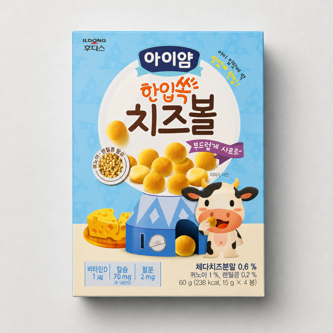 일동 후디스 아이얌 볼과자 치즈볼  60G(IDF BALL SNACK CHEESE 60G)