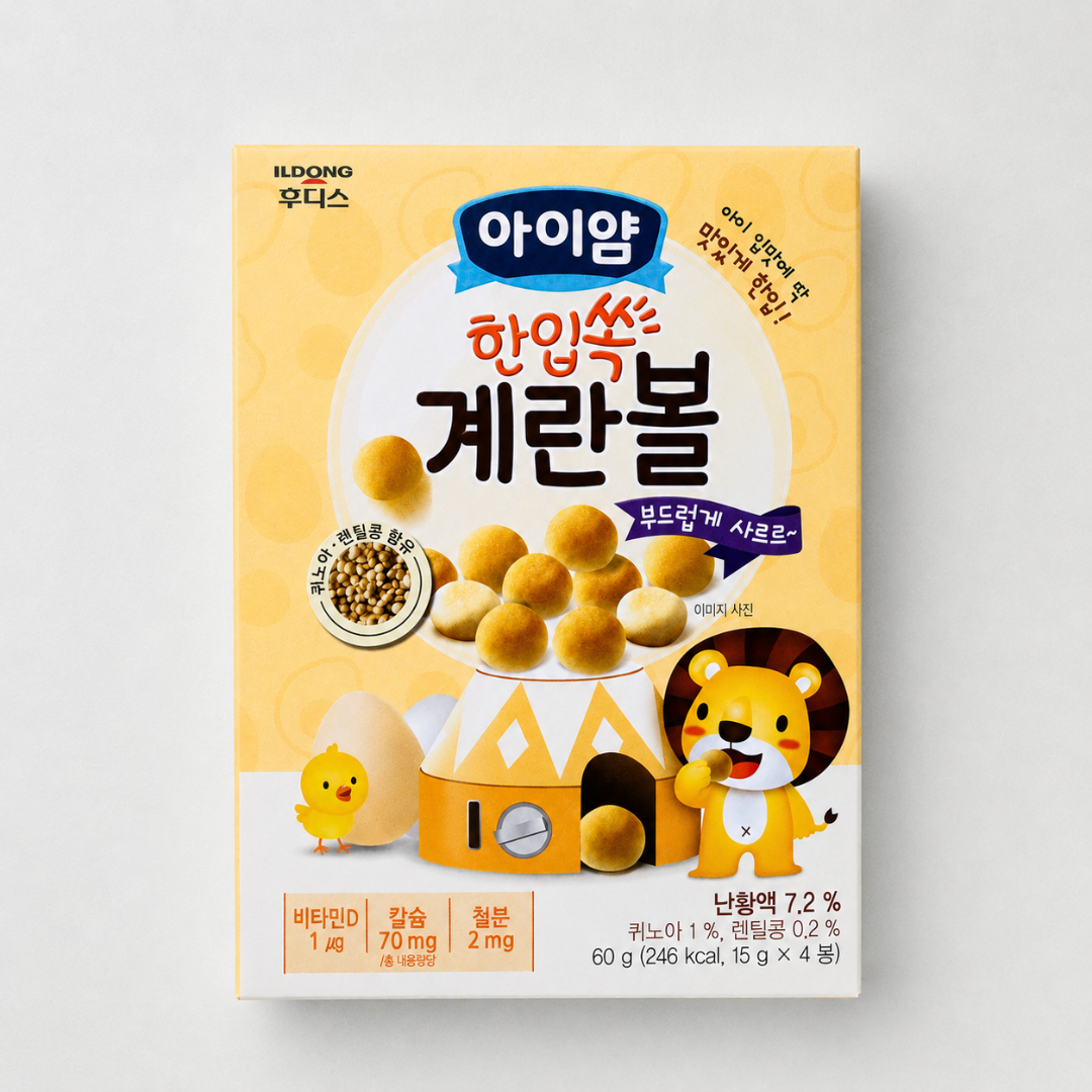 일동 후디스 아이얌 볼과자 계란볼 60G(IDF BALL SNACK EGG 60G)