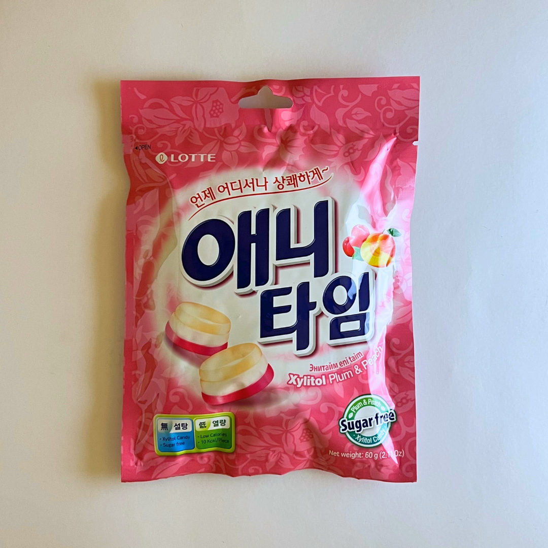 롯데 애니타임 자두&amp;복숭아 60g(LT Anytime(李子&amp;桃子) 60g)