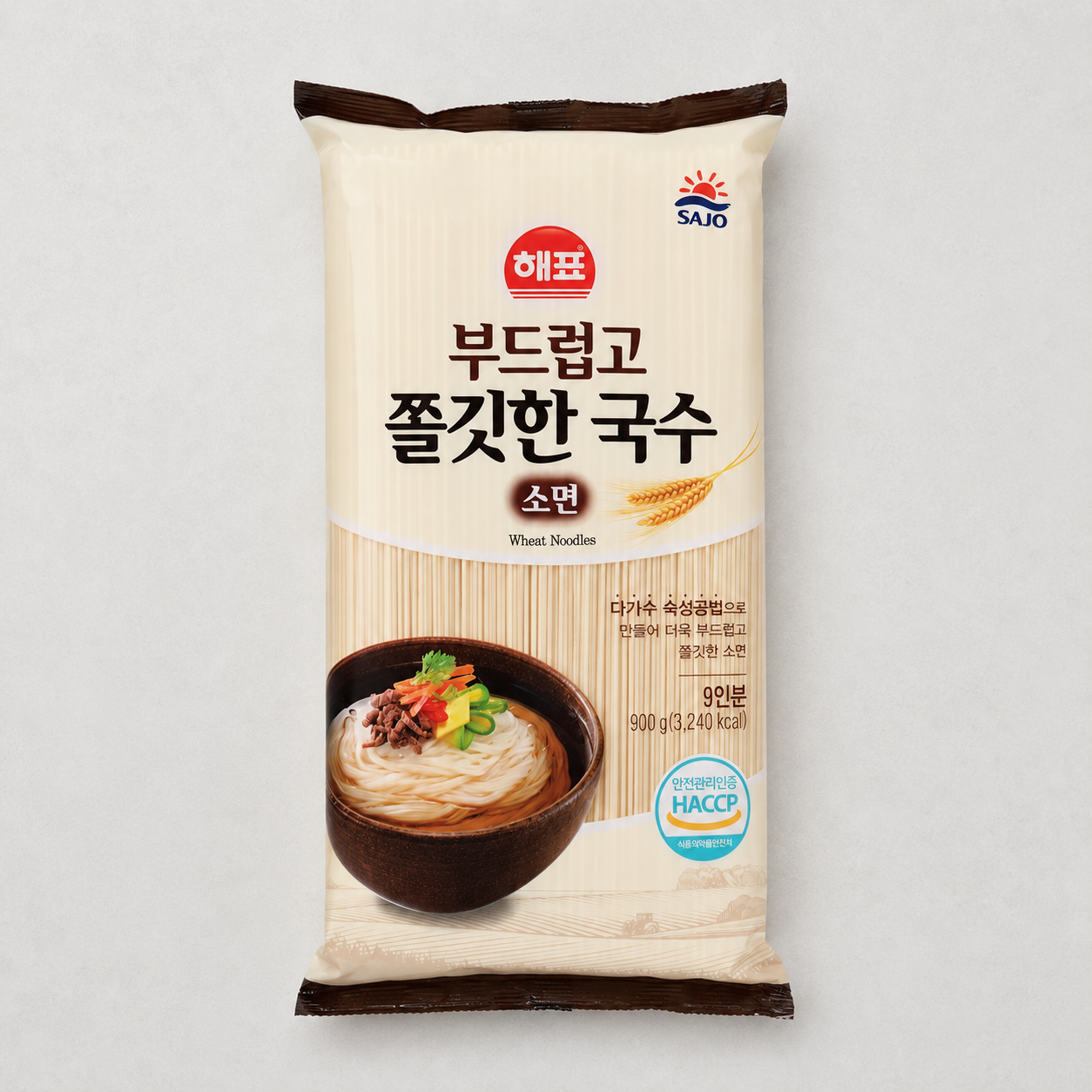 해표 부드럽고 쫄깃한 국수 소면 900G(HP Wheat Noodle Thin 900G)