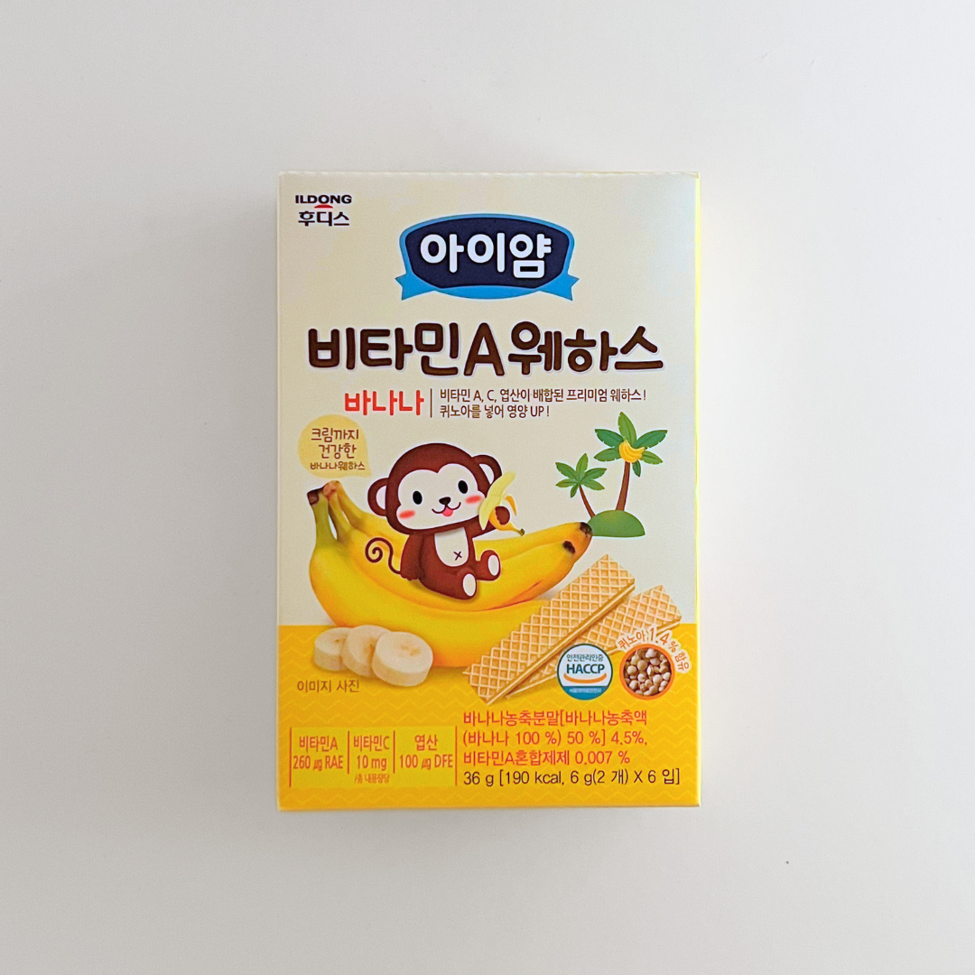 일동후디스 아이얌 비타민A 웨하스 바나나  36G(IDF VitA Banana Wafers 36G)
