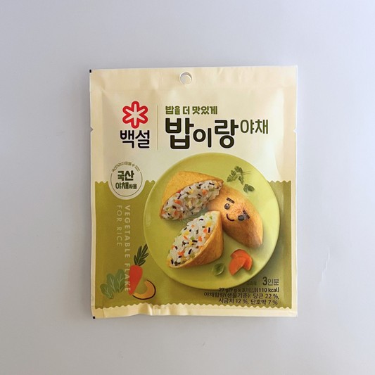 CJ 밥이랑 야채 27g(CJ Rice Seasoning Mix (Vegetable) 27g)