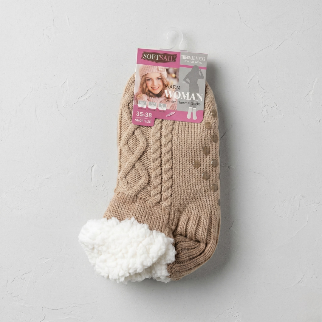 미끄럼방지 양털양말 꽈배기(K-SOCKS Premium Cable Knit Slipper)