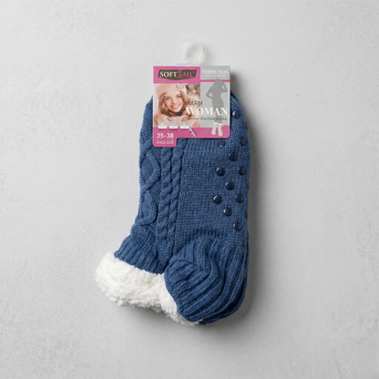 미끄럼방지 양털양말 꽈배기(K-SOCKS Premium Cable Knit Slipper)