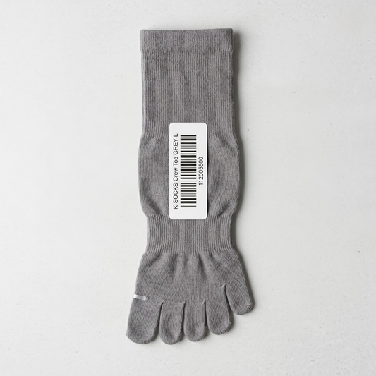 발가락 장목 L 그레이(K-SOCKS Crew Toe GREY L)