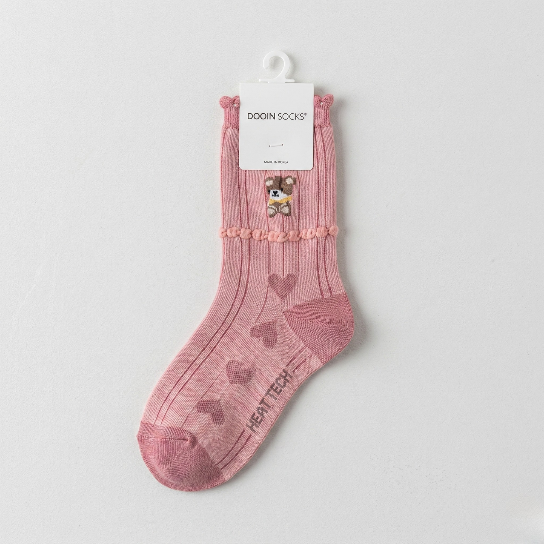 하트곰 M 핑크(K-SOCKS Heart Teddy Bear PINK)