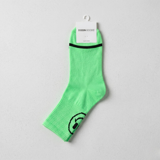 스마일 벤딩 중목 M 형광연두(K-SOCKS Smile Band Crew NEON LIME)