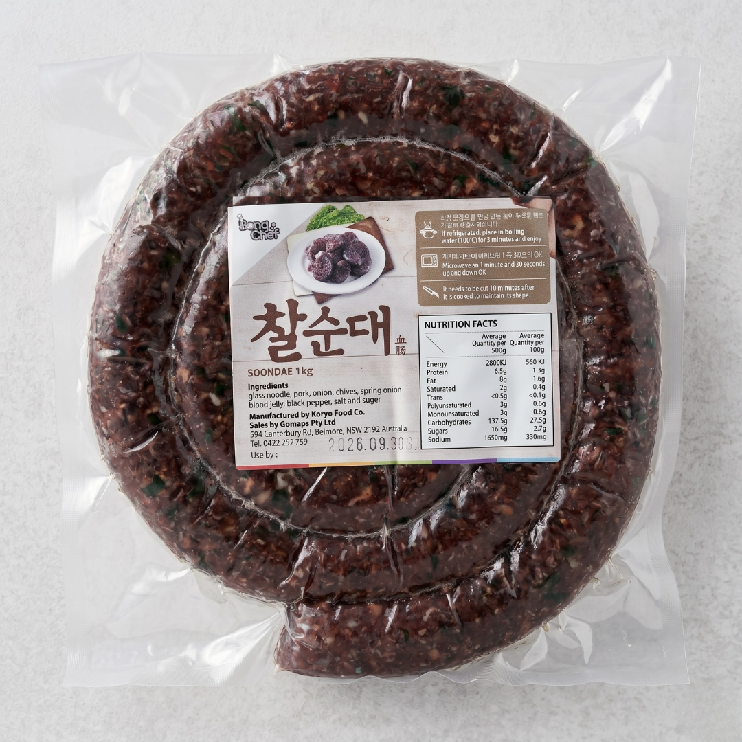 봉쉐프 찰순대 SUNDAE 1KG(B CHEF KOREAN SAUSAGE)