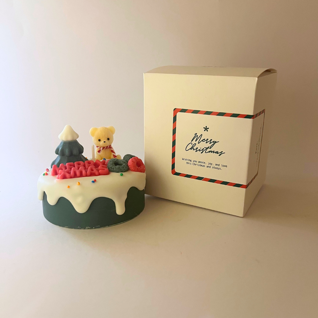 수피아 모형향초 크리스마스케익(그린)(Sufia Candle Christmas Cake(Green)$39)