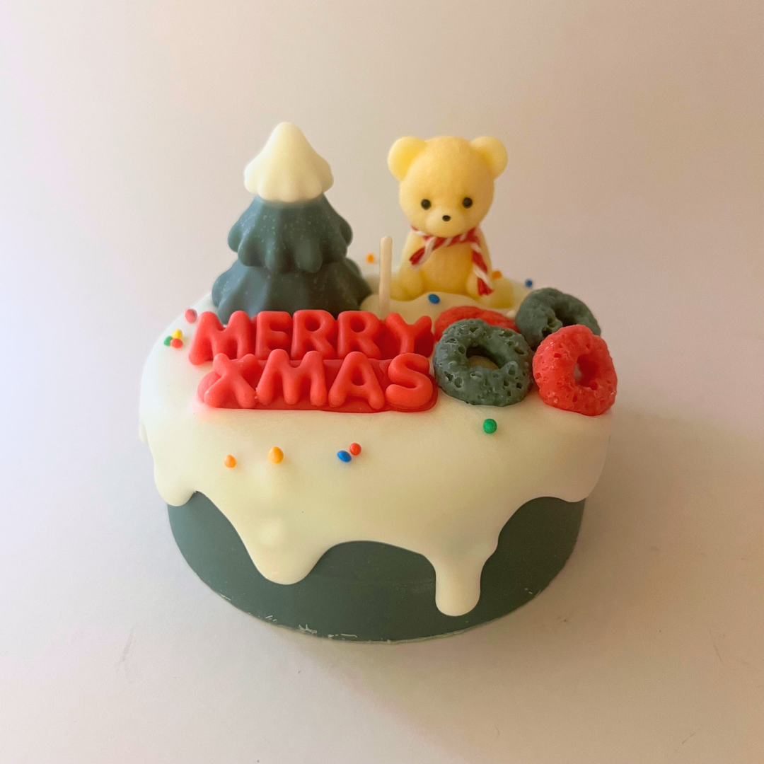 수피아 모형향초 크리스마스케익(그린)(Sufia Candle Christmas Cake(Green)$39)
