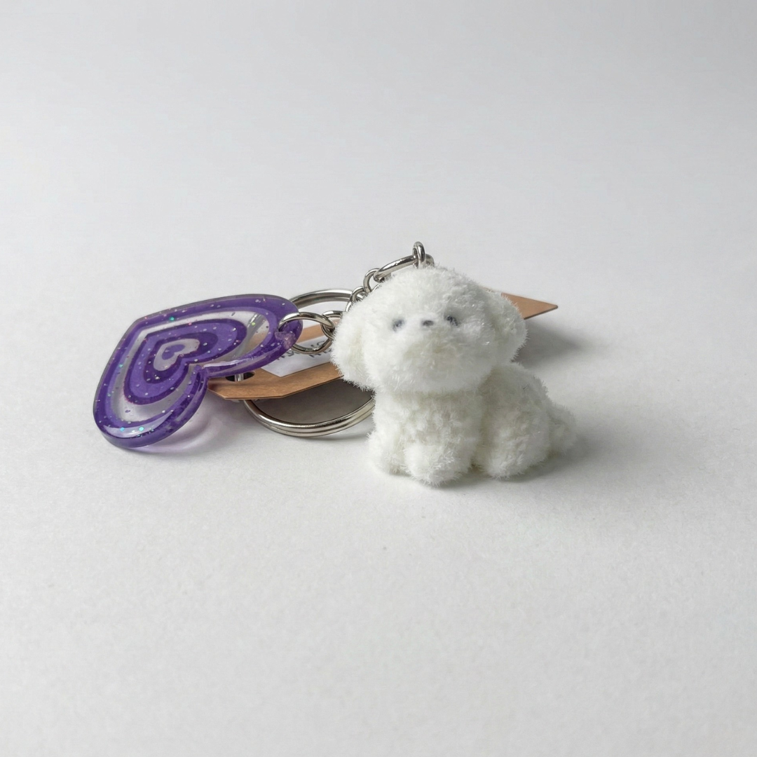 수피아 키링 - 하얀강아지(Sufia Key Ring - White Puppy)